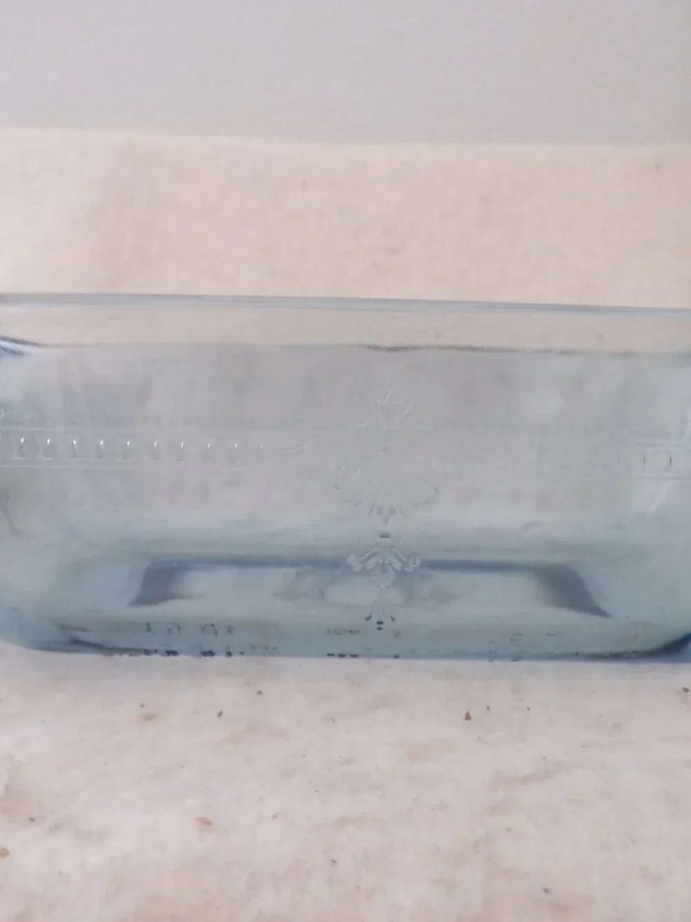 Beautiful Clear Blue 1.5 Baking Casserole Loaf Glass Dish